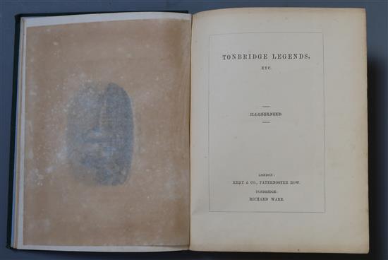 TONBRIDGE: [Combs, William] - Tonbridge Legends, 8vo, green cloth gilt, 7 engraved plates, owners signature in ink to fly leaf
